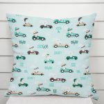 Biante bavlna Sandra SA-375 Zaječí automobilové závody na mintovém 35 x 45 cm – Sleviste.cz