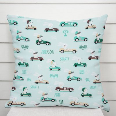 Biante bavlna Sandra SA-375 Zaječí automobilové závody na mintovém 35 x 45 cm – Sleviste.cz