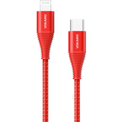 Vokamo VKM20055 USB-C to Lightning 1.2m, červený – Zboží Mobilmania