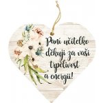 Bohemia Gifts Dřevěné vonítko do prádla srdce Paní učitelko, děkuji... 1 ks – Hledejceny.cz