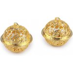 Rolničky filigránové Ø18 mm Ø26 mm 2 ks 7 Ø26 mm zlatá – Zboží Dáma