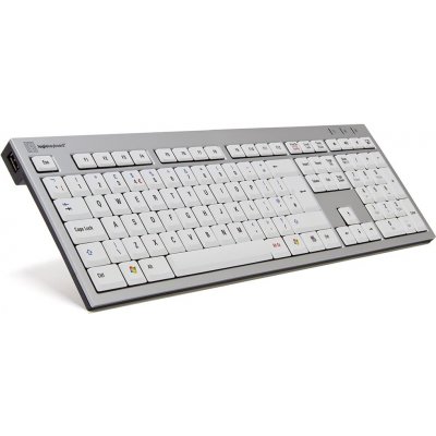 Logic Keyboard Logickeyboard Silver w/dual USB hub UK