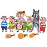Marionetino O třech prasátkách loutky k pohádce 6 ks Dárková krabička: Baleno v krabičce – Zboží Dáma