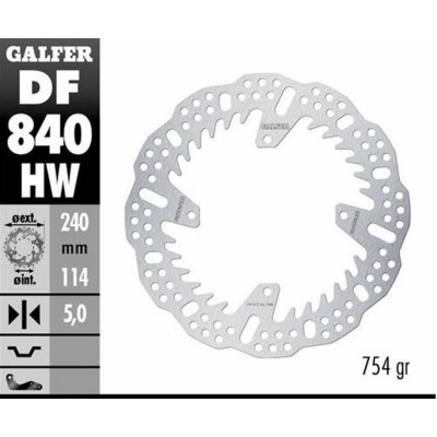 GALFER brzdový kotouč zadní TM EN/MX 125/144/250/300/450/ 530 15-24; 125/144 FI EN 24-; 250/300/450 FI EN 24- (240X114X5mm) SHARK ENDURO MX – Hledejceny.cz