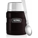 Thermos na jídlo se skládací lžící a šálkem 0,47 l černá