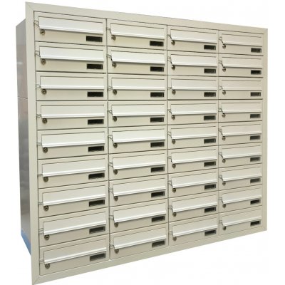 3MH s.r.o. Poštovní schránka MB 01-300x110x370 v sestavě pro zazdění Barva: RAL 9016 bílá – Hledejceny.cz