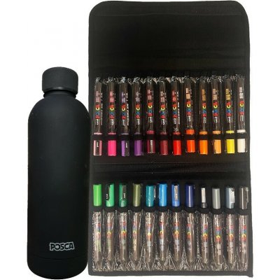 Uni Posca Exclusive 3M 24 ks v pouzdře termoláhev – Zboží Dáma