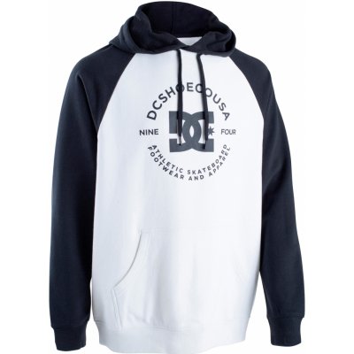 DC SHOES Unisex mikina s kapucí Nova Raglan bílo-černá – Zboží Mobilmania