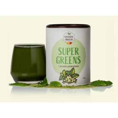 Natural Protein Super Greens 7 zelených potravin 240 g – Zboží Mobilmania