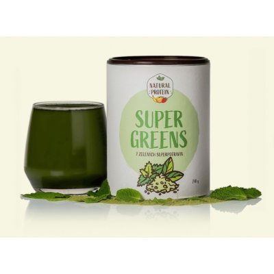 Natural Protein Super Greens 7 zelených potravin 240 g – Sleviste.cz