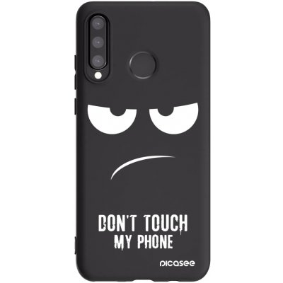 Picasee silikonový černý obal pro Huawei P30 Lite - Nešahej mi na telefon – Sleviste.cz