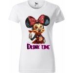 Dámské Tričko Minnie Drink Time Černá – Zboží Dáma