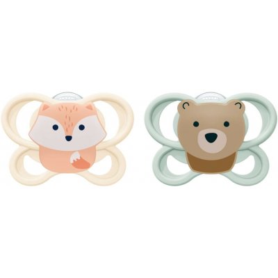 NUK Perfect Match AIR dudlík FOX/BEAR 0-2m 2ks – Hledejceny.cz