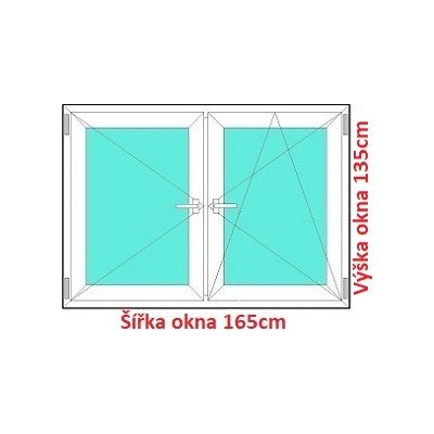 Soft Dvoukřídlé plastové okno 165x135 cm O+OS – Zbozi.Blesk.cz