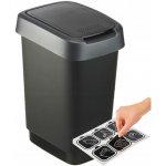 ROTHO odpadkový koš TWIST 10 l stříbrný – Hledejceny.cz