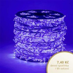 DecoLED DecoLED LED světelný řetěz 100m 2000 modrých diod bílý kabel