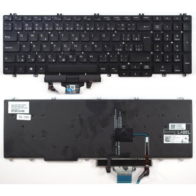 česká klávesnice Dell Latitude 5500 5501 5510 5511 Precision 3540 3541 3550 3551 CZ/SK černá podsvit – Zboží Živě