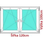 Soft Dvoukřídlé plastové okno 120x100 cm OS+OS se sloupkem – HobbyKompas.cz