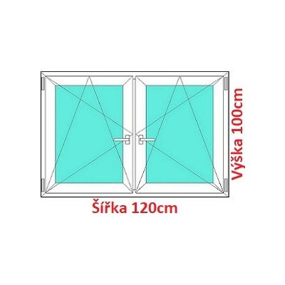 Soft Dvoukřídlé plastové okno 120x100 cm OS+OS se sloupkem – HobbyKompas.cz
