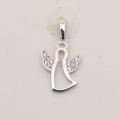 KA 2699LOTW Zlatý přívěsek anděl z bílého zlata – Sleviste.cz
