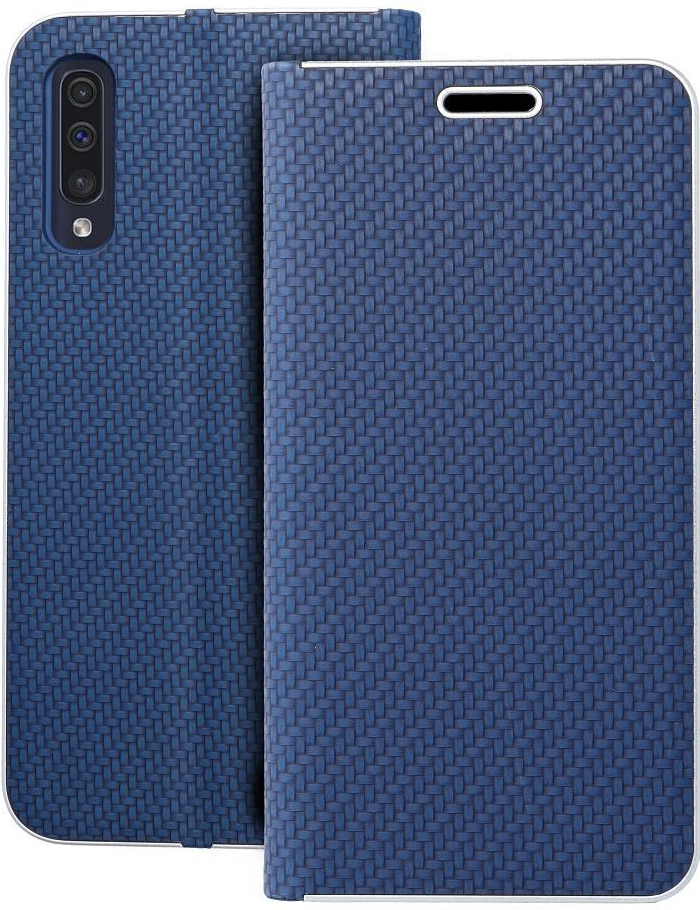 Pouzdro Forcell LUNA Book Carbon Samsung Galaxy A50 modré