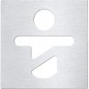Piktogram Bemeta hotelový program - Piktogram přebalovací místnost 120x120 mm, nerez mat 111022065