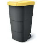 Prosperplast Wheeler 110 l s kolečky a víkem Velký Univerzální plastový žlutý – Zboží Mobilmania