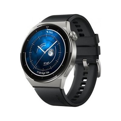 Huawei Watch GT 3 Pro Titanium 46mm barva Light Titanium Case/Black Fluoroelastomer Strap