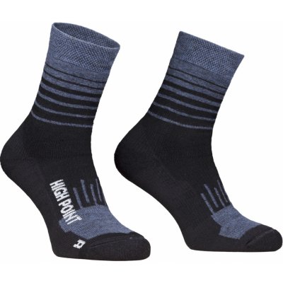 High Point MOUNTAIN MERINO 3.0 SOCKS black/blue – Zboží Mobilmania