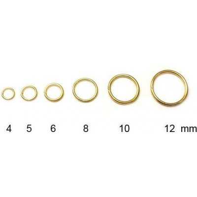 Spojovací kroužek, zlatý, 6 mm – Zboží Dáma