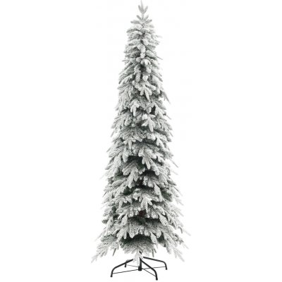 Umělý vánoční stromek HOMCOM 210 cm, realistický s 800 hustými větvemi, umělý sníh, automatické otevírání – Hledejceny.cz