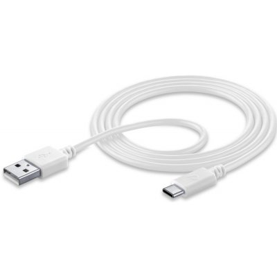 Datový kabel CELLULARLINE s konektory USB-A a USB-C, 1,2m, bílý – Zbozi.Blesk.cz