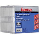 1x25 Hama CD-obaly CD-Box- Slim Double 51168 – Zboží Živě