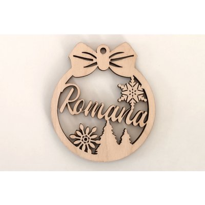 MAJADESIGN Vánoční ozdoba vyřezávaná se JMÉNEM stromek a vločky Velikost ozdoby: 16 cm – Hledejceny.cz