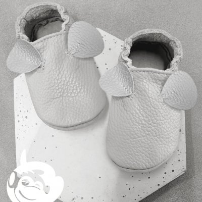 Funky Monkey kožené barefoot Soft capáčky Oušk šedé – Sleviste.cz