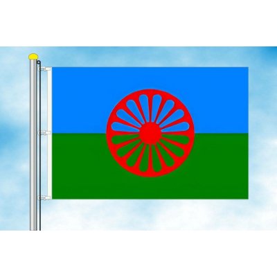 LIBEA, s.r.o. Romská vlajka Rozměr: 100×150 cm, Uchycení: Karabiny na stožár – Hledejceny.cz