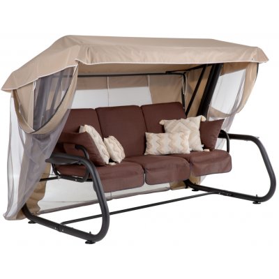 Patio Venezia Lux s moskytiérou, polštářky a bočními stolky H047-04PB 448549 – Hledejceny.cz
