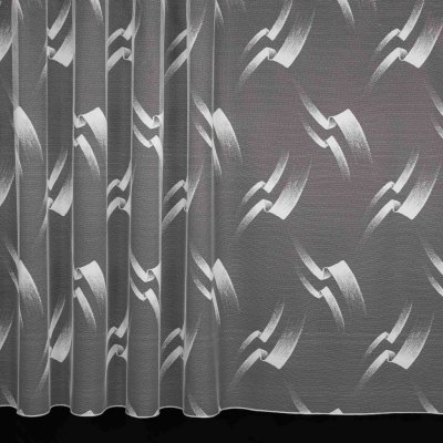 Brilltex žakárová záclona 510, celoplošný vzor, šmouhy, s olůvkem, bílá, výška 265cm (v metráži) – Zboží Dáma