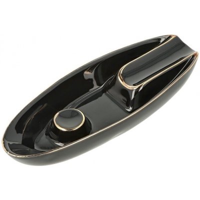 KRCZ Doutníkový popelník 1D černý-zlatý – Zboží Dáma