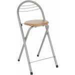 Kondela Barová židle, buk/aluminium, BOXER – Zboží Mobilmania