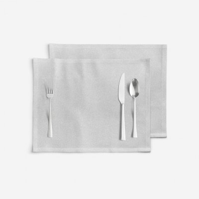 Goldea exkluzivní vánoční prostírání stříbrné se třpytkami 2ks 30x40cm – Zboží Dáma