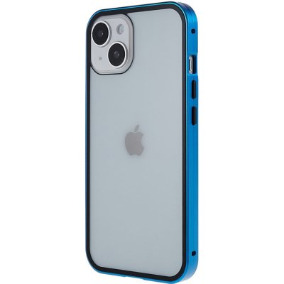 AppleMix Apple iPhone 15 - 360° ochrana - magnetické uchycení - skleněný / kovový - modré
