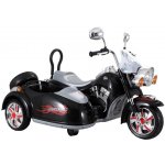 Mamido elektrická motorka Chopper s postranním vozíkem černá – Zboží Mobilmania