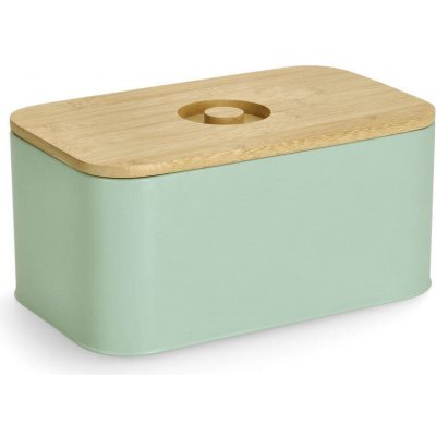Zeller Chlebník s bambusovým víkem, 30 x 18 x 13 cm, zelený zelená – Zboží Mobilmania