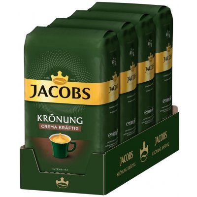 Jacobs Krönung Caffe Crema kräftig 4 x 1 kg – Zboží Mobilmania