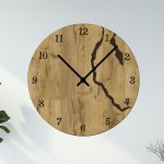 dřevo života Nástěnné hodiny ŘEKA Zvolte barvu dekoru: Dub zlatý-Wenge, Zvolte velikost hodin šxv (cm): 40x40, Barva ručiček: Černé – Hledejceny.cz