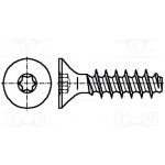 BOSSARD 3060086 Vrut; pro plasty; 2,2x6; Hlava: kuželová; Torx® PLUS; 6IP; ocel – Hledejceny.cz