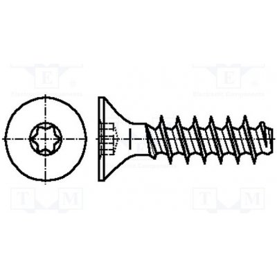 BOSSARD 3060086 Vrut; pro plasty; 2,2x6; Hlava: kuželová; Torx® PLUS; 6IP; ocel – Hledejceny.cz