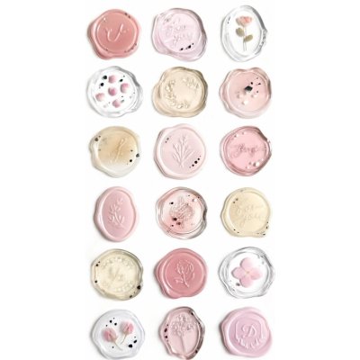 Galeria Papieru Dekorativní samolepicí pečetě - růžové, 18 ks – Hledejceny.cz