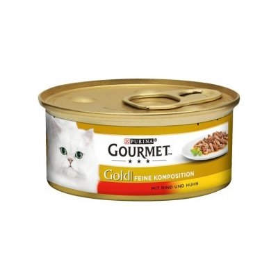 Gourmet Gold kuře s hovězím jemná kompozice 85 g